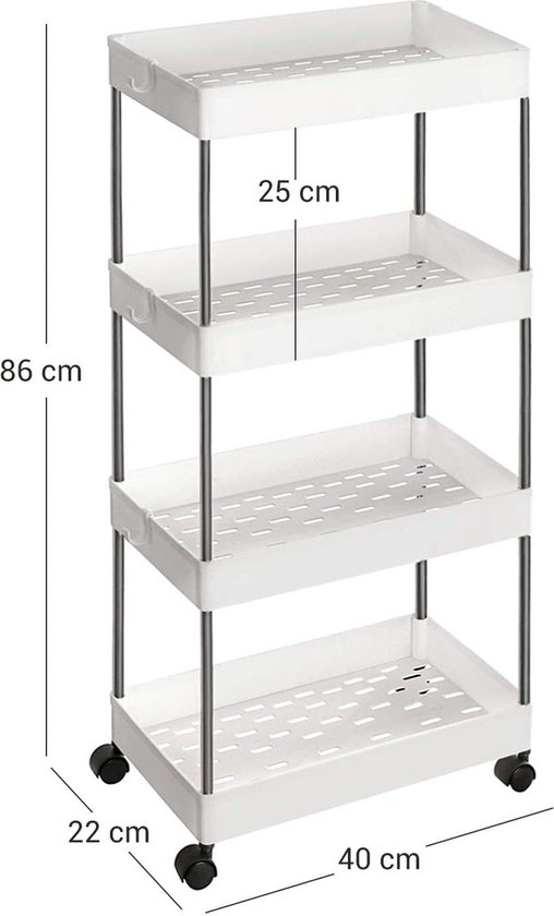 Serstil 4 Adet - Büyük Boy Baza Altı Beyaz Hurç 62 x 46 x 22 cm Fiyatı