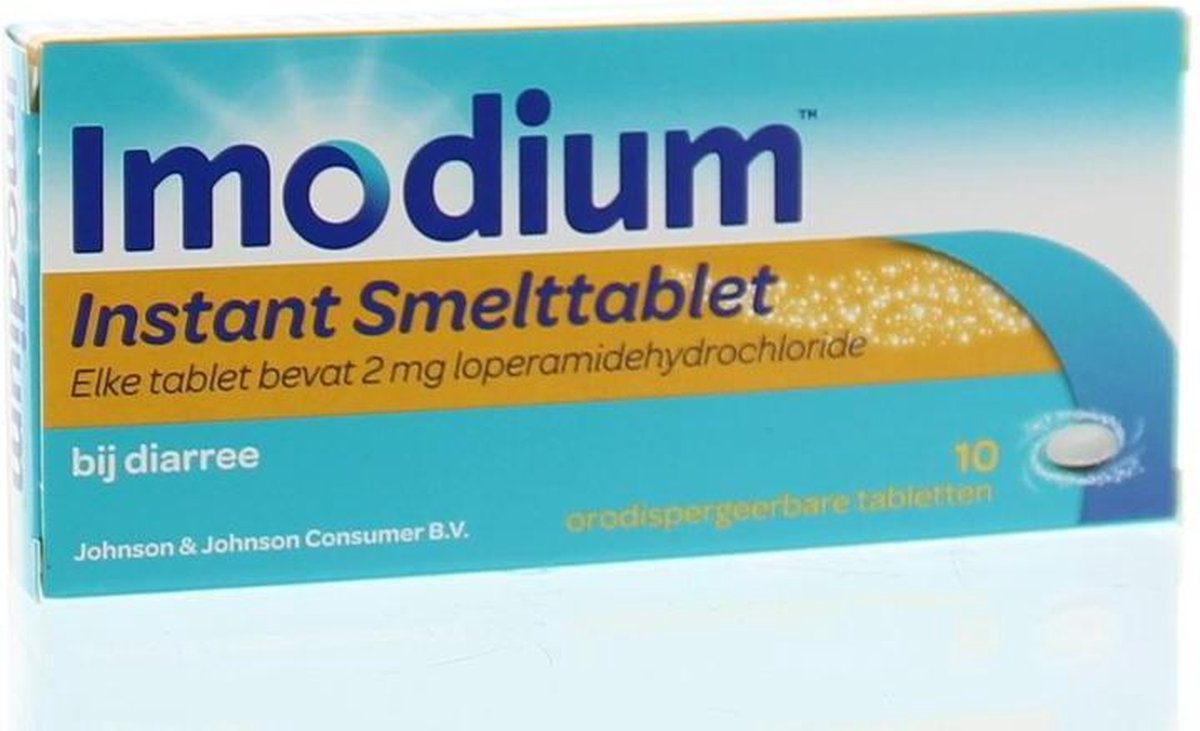 Imodium diaree remmer 10 smelt tabletten 2mg Imodium diaree remmer 10 smelt tabletten 2mg