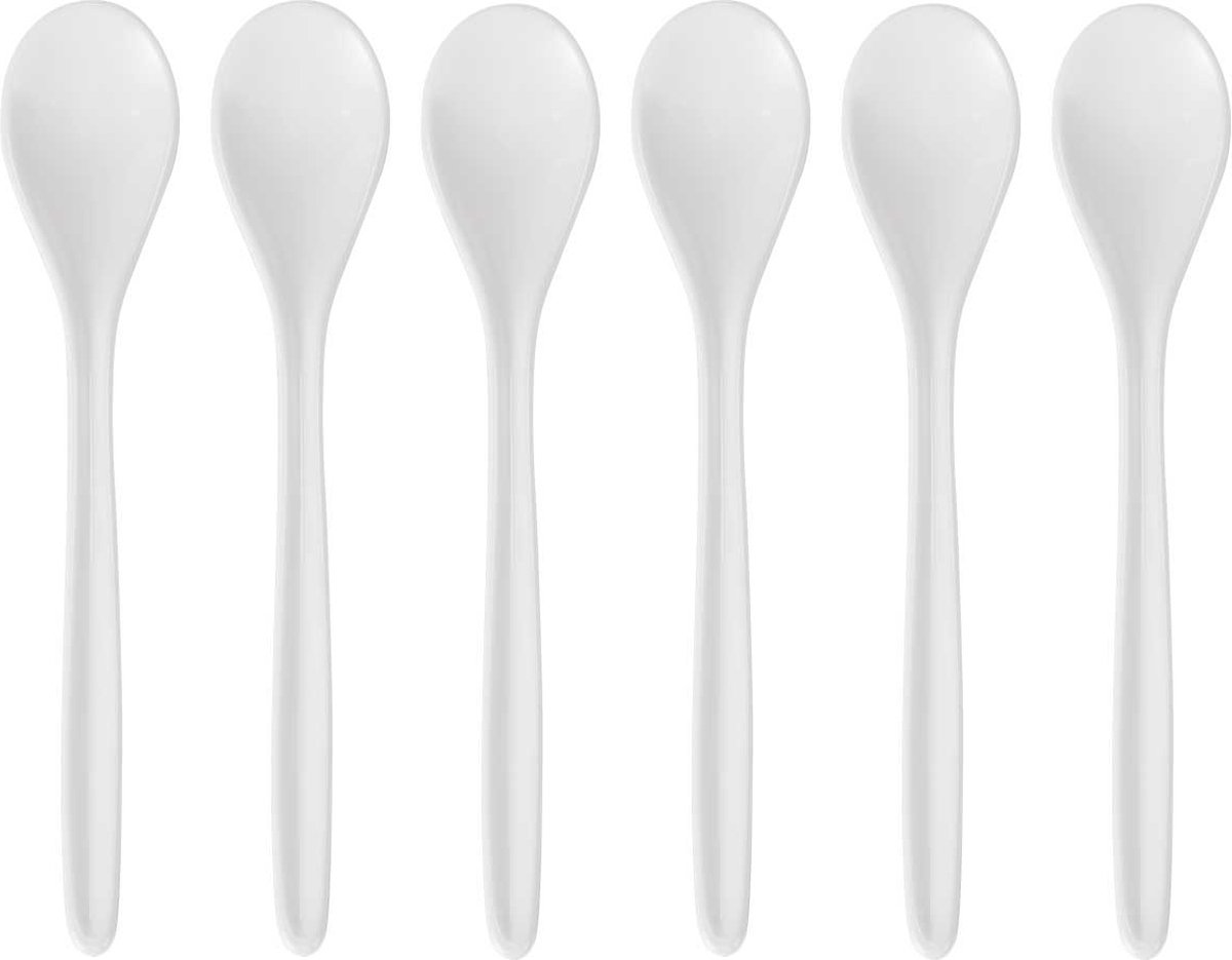 Coffee Spoon Set6 White L14.5cm Plastic