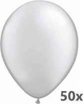 Zilveren Metallic Ballonnen 30cm - 50 stuks