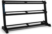 Traytor H storage rack dumbbell rack 3 niveaus staal zwart