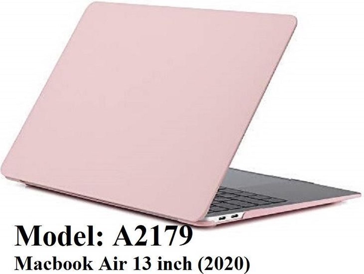 Macbook Case Cover Hoes voor Macbook Air 13 inch 2020 A2179 - A2337 M1 - Laptop Cover - Matte Soft Pink