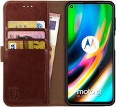 Rosso Element Motorola Moto G9 Plus Hoesje Book Cover Bruin