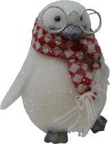 Peha Kerstbeeld Pinguïn 20 X 15 Cm Textiel Wit/rood/grijs