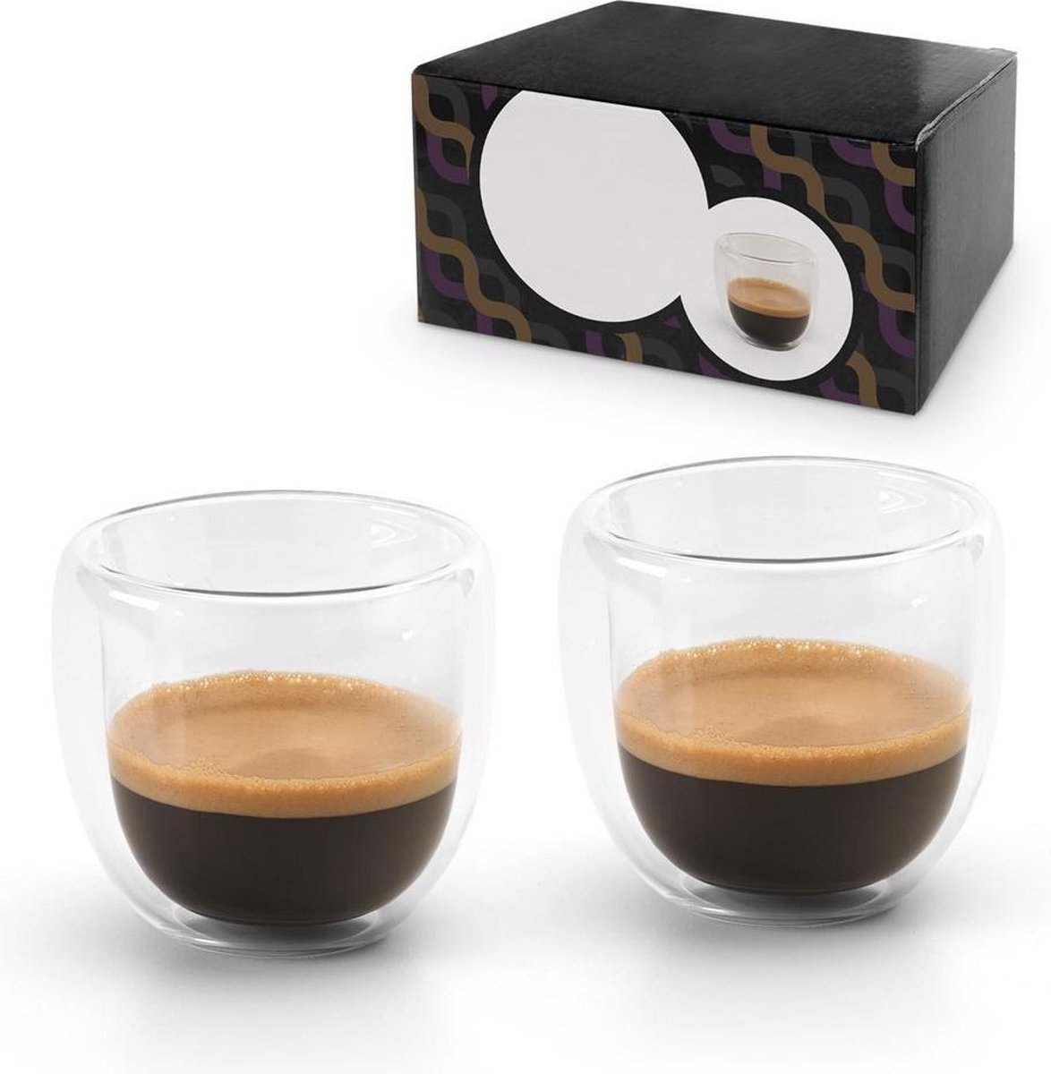 Vog&Arths - Tasses en Verres Espresso Double Paroi avec Oreille - Glas  Thermo 
