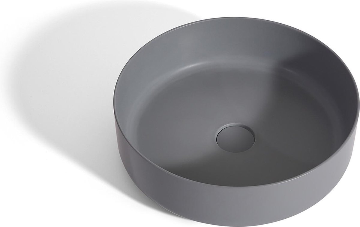 Mawialux opzet waskom - Solid surface - 42x42 cm - Mat grijs - Stewart