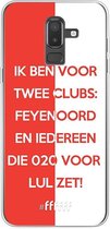 6F hoesje - geschikt voor Samsung Galaxy J8 (2018) -  Transparant TPU Case - Feyenoord - Quote #ffffff