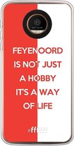 6F hoesje - geschikt voor Motorola Moto Z Force -  Transparant TPU Case - Feyenoord - Way of life #ffffff