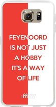 6F hoesje - geschikt voor Samsung Galaxy S6 -  Transparant TPU Case - Feyenoord - Way of life #ffffff