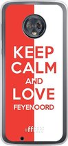 6F hoesje - geschikt voor Motorola Moto G6 -  Transparant TPU Case - Feyenoord - Keep calm #ffffff