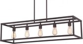 Blois Vintage Industriële Hanglamp - Zwart - 5 Lampen