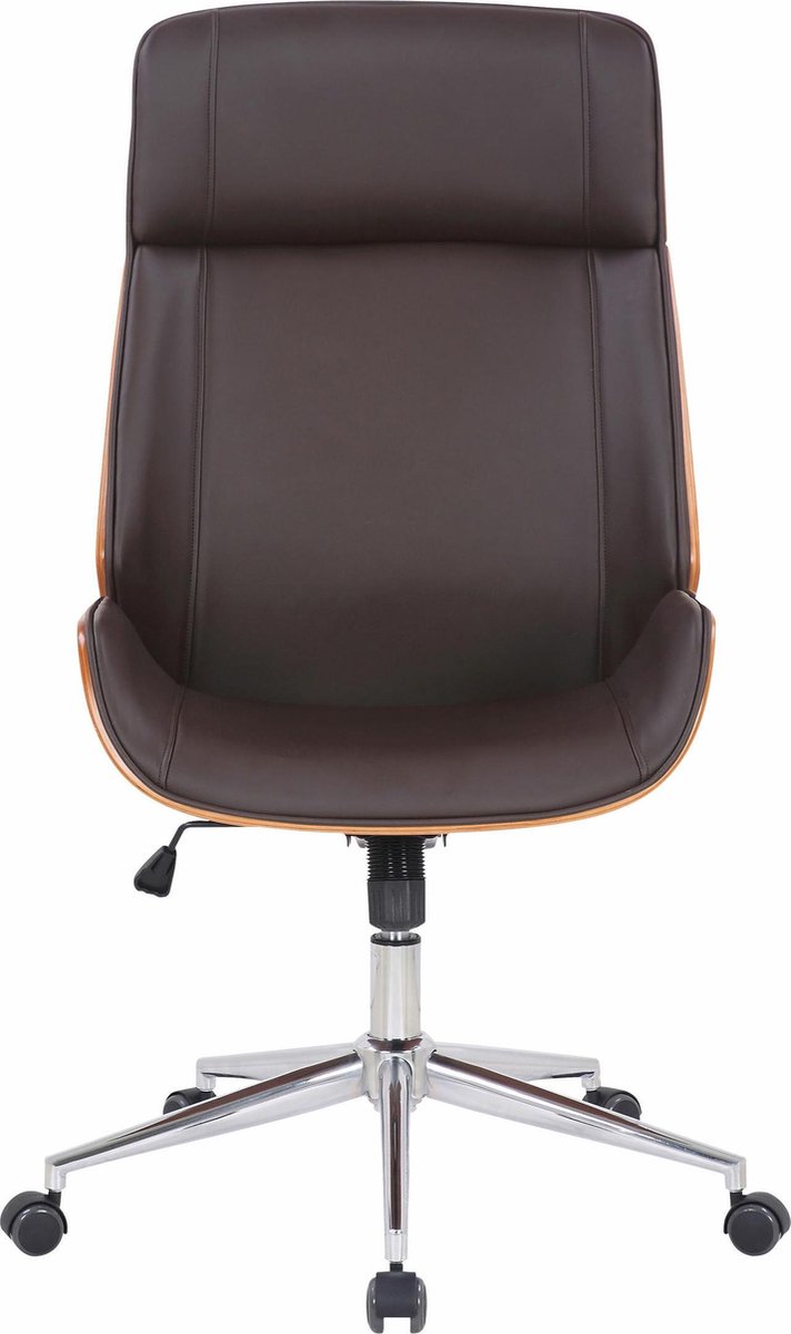 CLP Varel Bureaustoel Ergonomisch Kunstleer Walnoot/Bruin - afbeelding 2