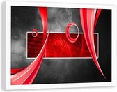 Foto in frame Kader in rood, abstract, 120x80, Premium print