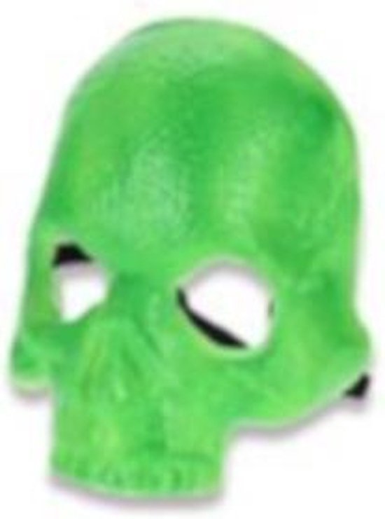 Witbaard Gezichtsmasker Schedel Neon One-size Groen