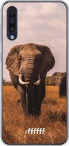 Samsung Galaxy A50s Hoesje Transparant TPU Case - Elephants #ffffff