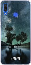 Huawei Nova 3 Hoesje Transparant TPU Case - Space Tree #ffffff