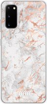 Samsung Galaxy S20 Hoesje Transparant TPU Case - Peachy Marble #ffffff