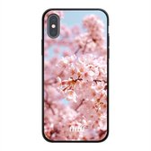 iPhone Xs Hoesje TPU Case - Cherry Blossom #ffffff