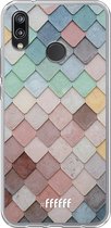 Huawei P20 Lite (2018) Hoesje Transparant TPU Case - Colour Tiles #ffffff