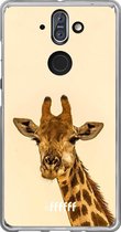 Nokia 8 Sirocco Hoesje Transparant TPU Case - Giraffe #ffffff