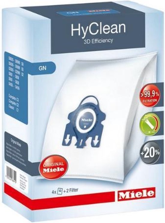 20 x type gn 3D hyclean sacs pour miele classic C1 aspirateur filtres fresh