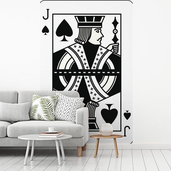 Papier peint photo vinyle - Illustration d'un valet de pique carte à jouer largeur 170 cm x hauteur 260 cm - Tirage photo sur papier peint (disponible en 7 tailles)