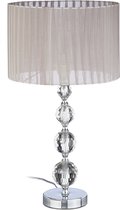 Relaxdays nachtlamp kristal - designerlamp - tafellamp - ronde lampenkap - leeslamp - lamp