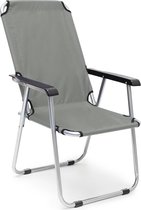 Relaxdays chaise de camping pliable - chaise de jardin réglable - chaise de plage - chaise pliante gris