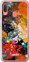 6F hoesje - geschikt voor Samsung Galaxy A20e -  Transparant TPU Case - Colourful Palette #ffffff