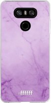 LG G6 Hoesje Transparant TPU Case - Lilac Marble #ffffff