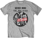 Sex Pistols - Never Mind The Bollocks Heren T-shirt - M - Grijs