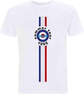 Oasis - Stripes '95 Heren T-shirt - L - Wit