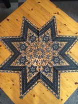 Tafelkleed - Kerst ster - Modern - donkergrijs zilver - Ster 85 cm