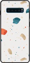 Samsung Galaxy S10 Plus Hoesje TPU Case - Terrazzo N°3 #ffffff