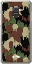 Samsung Galaxy A8 (2018) Hoesje Transparant TPU Case - Graffiti Camouflage #ffffff