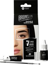 BRONSUN Eyelash and eyebrow dye home kit Deep Black #1 - Wenkbrauw en- wimperverf Zwart