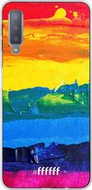 Samsung Galaxy A7 (2018) Hoesje Transparant TPU Case - Rainbow Canvas #ffffff