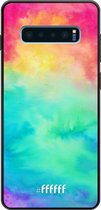 Samsung Galaxy S10 Plus Hoesje TPU Case - Rainbow Tie Dye #ffffff