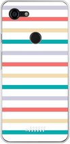 Google Pixel 3 XL Hoesje Transparant TPU Case - Pastel Tracks #ffffff