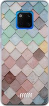 Huawei Mate 20 Pro Hoesje Transparant TPU Case - Colour Tiles #ffffff
