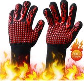 Hittebestendige Oven handschoenen - BBQ - Dubbel gevoerd - Extra groot voor betere bescherming - 2 Stuks