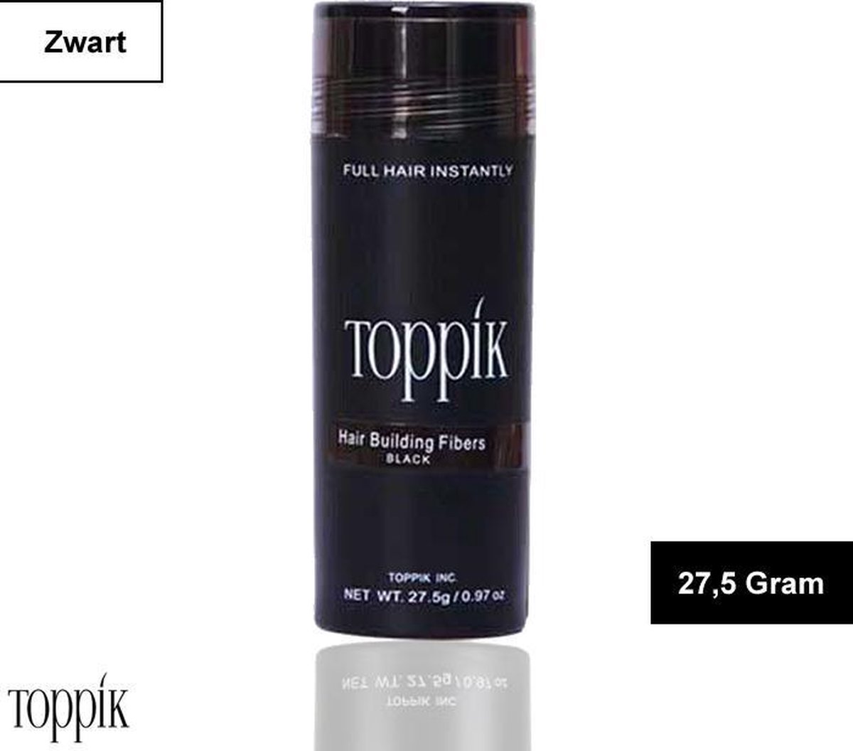 Toppik - Haargroei vezels - Hair Building Fibers - 27,5 gram - Zwart - Top product