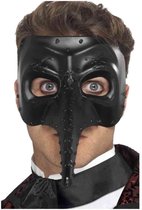 Smiffys - Venetian Gothic Capitano Masker - Zwart