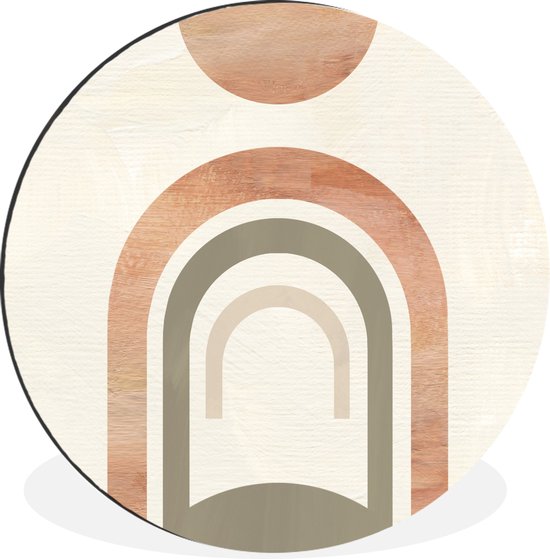 Wandcirkel - Muurcirkel - Design - Roze - Abstract - Aluminium - ⌀ - Binnen en Buiten