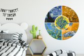 Wall Circle Oude Meesters - Wall Circle - Aluminium - ⌀ 140 - Van Gogh - Collage - Nuit étoilée