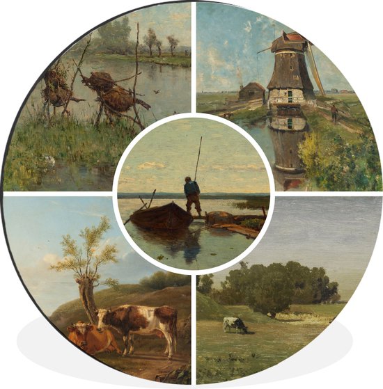 Wall Circle Oude Meesters - Wall Circle - Aluminium - ⌀ 140 - Art - Pays- Nederland - Collage