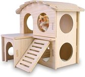 Hamster Huisje - 17 x 15 x 15,5 cm - Lichtbruin - 0,26kg