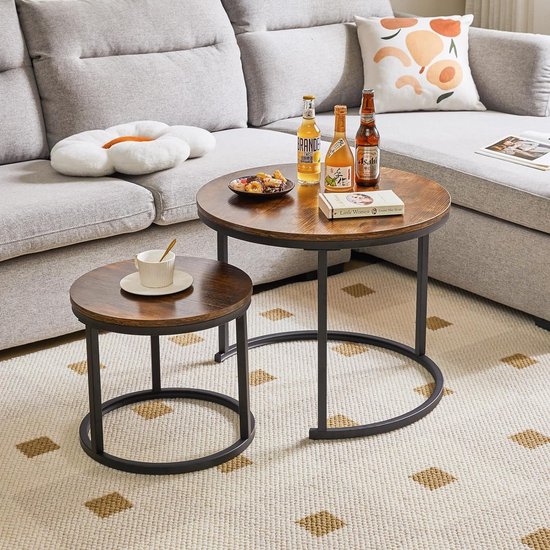 Stoere set Jens ronde salontafels | Salontafels collectie | Landelijk at Home
