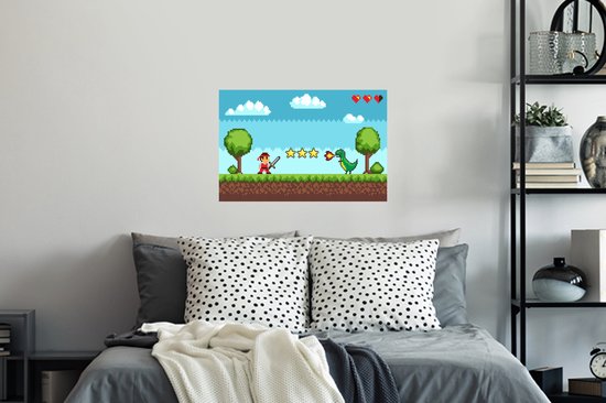 Stickers muraux - Gaming - Arcade - Rétro - 60x40 cm - Film Adhésif