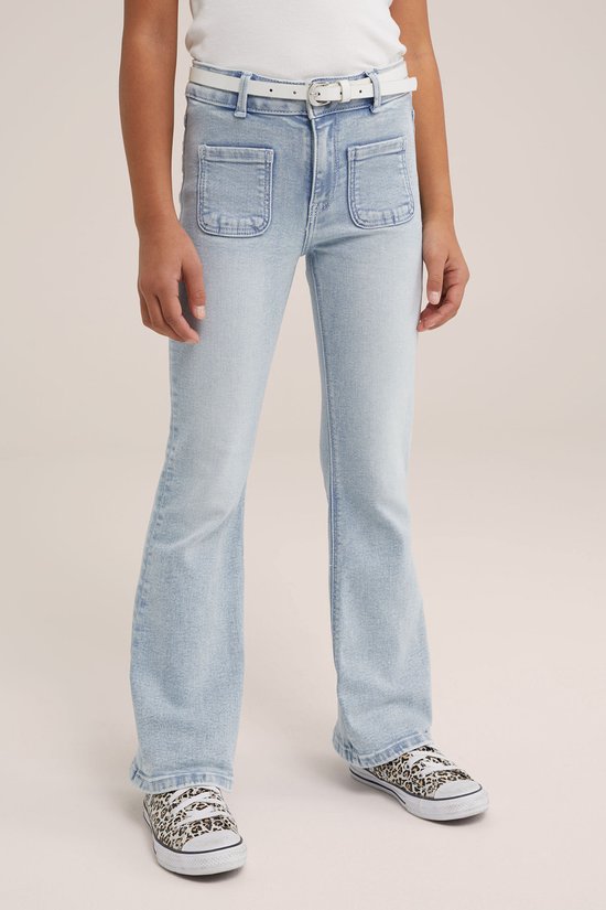 WE Fashion Meisjes flared jeans met stretch
